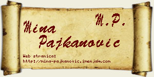 Mina Pajkanović vizit kartica